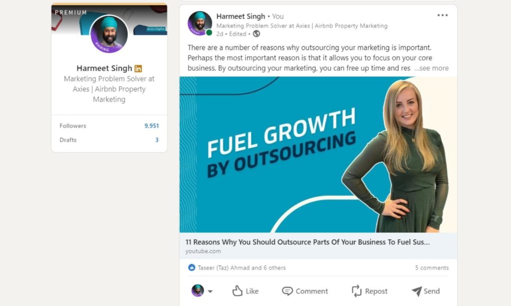 LinkedIn Marketing Screenshot