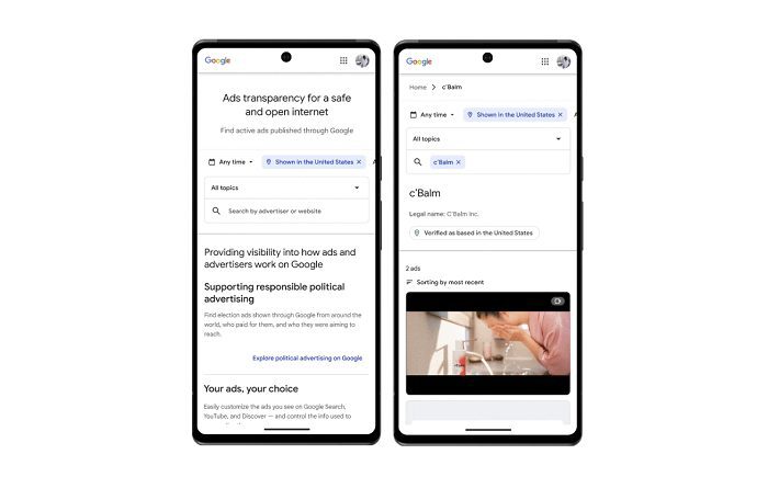 Google Ads Transparency Centre