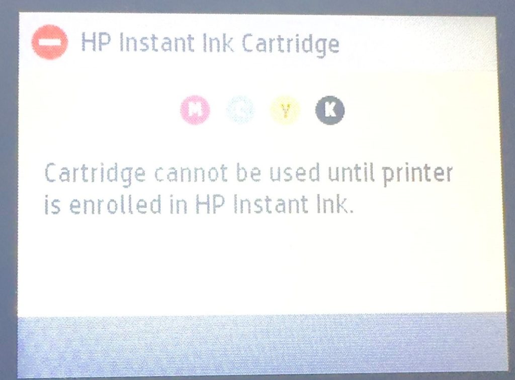 HP Ink Issue
