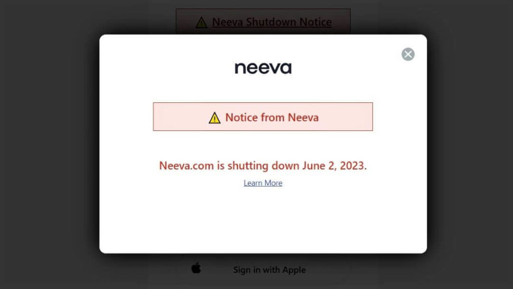 Neeva closure