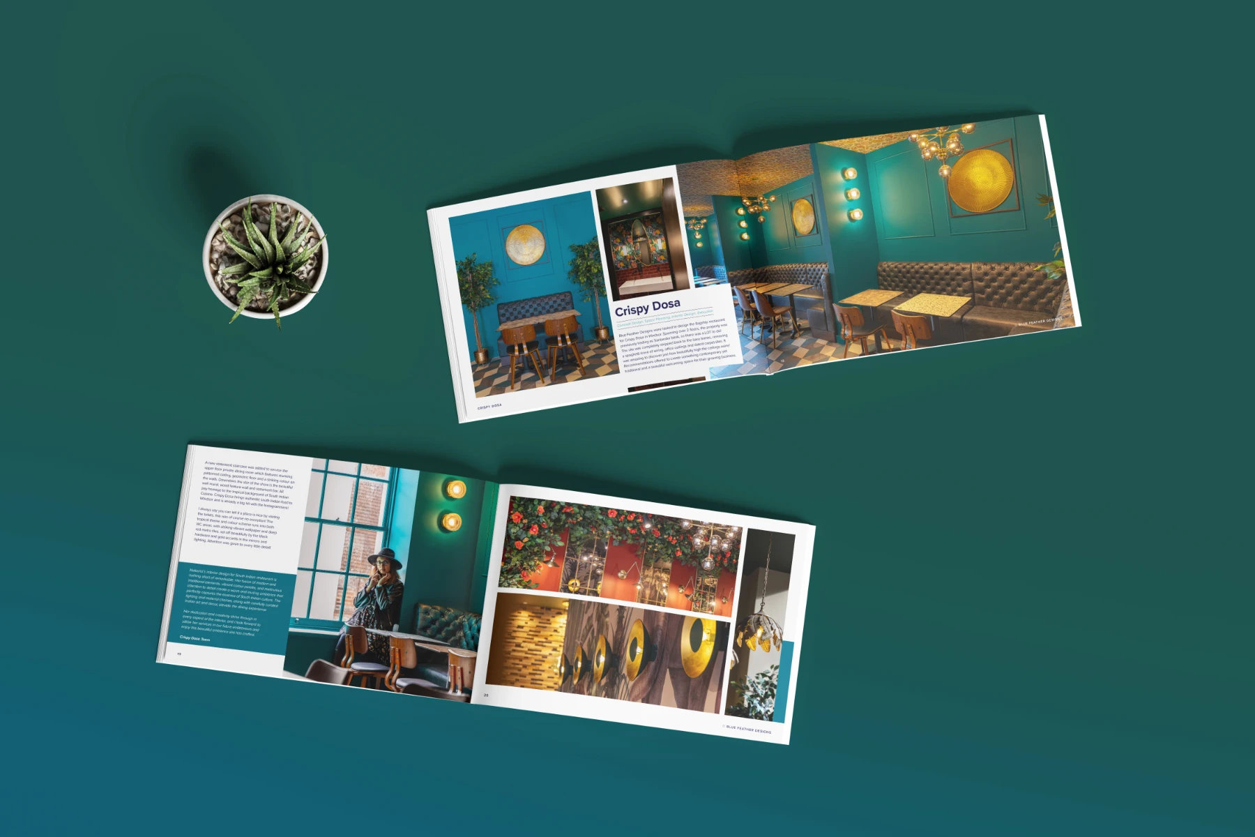 digital brochure mockup spread 2 with gradient background